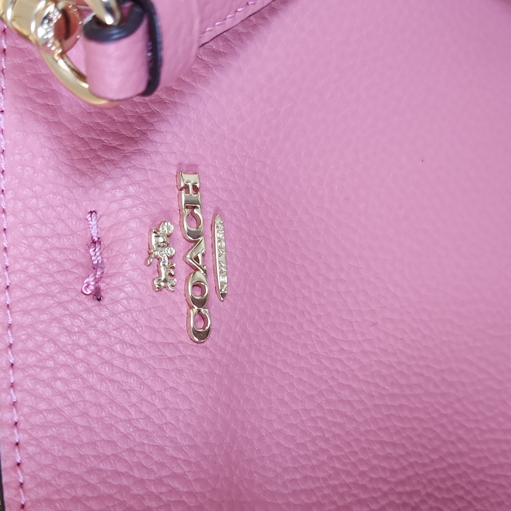 Gorgeous NWOT Coach Mini Town Bubblegum Pink Leather Bucket Crossbody Bag  💗🎁 - Picture 3 of 16